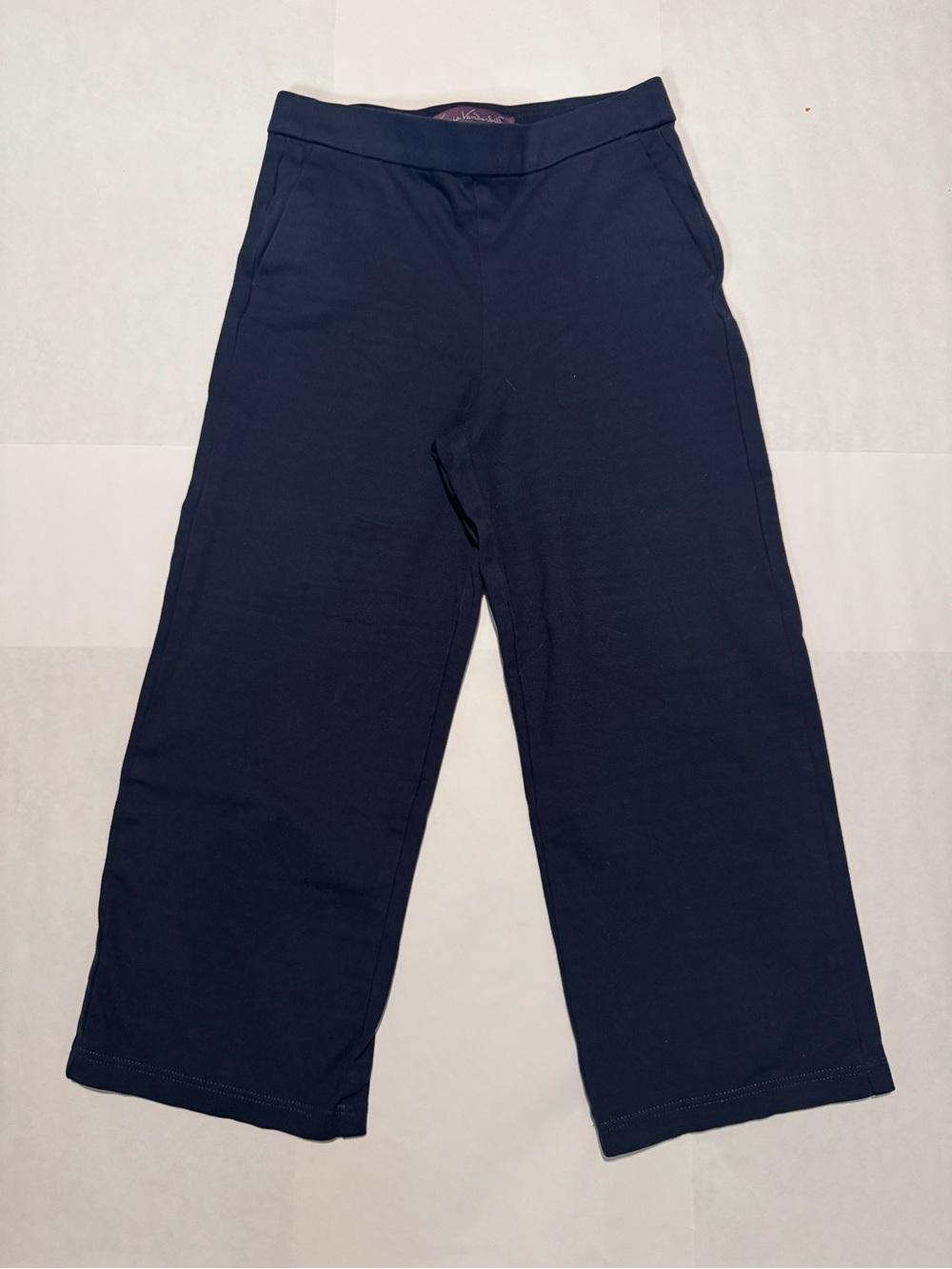 Gloria Vanderbilt Navy Wide-Leg Pull-On Pants